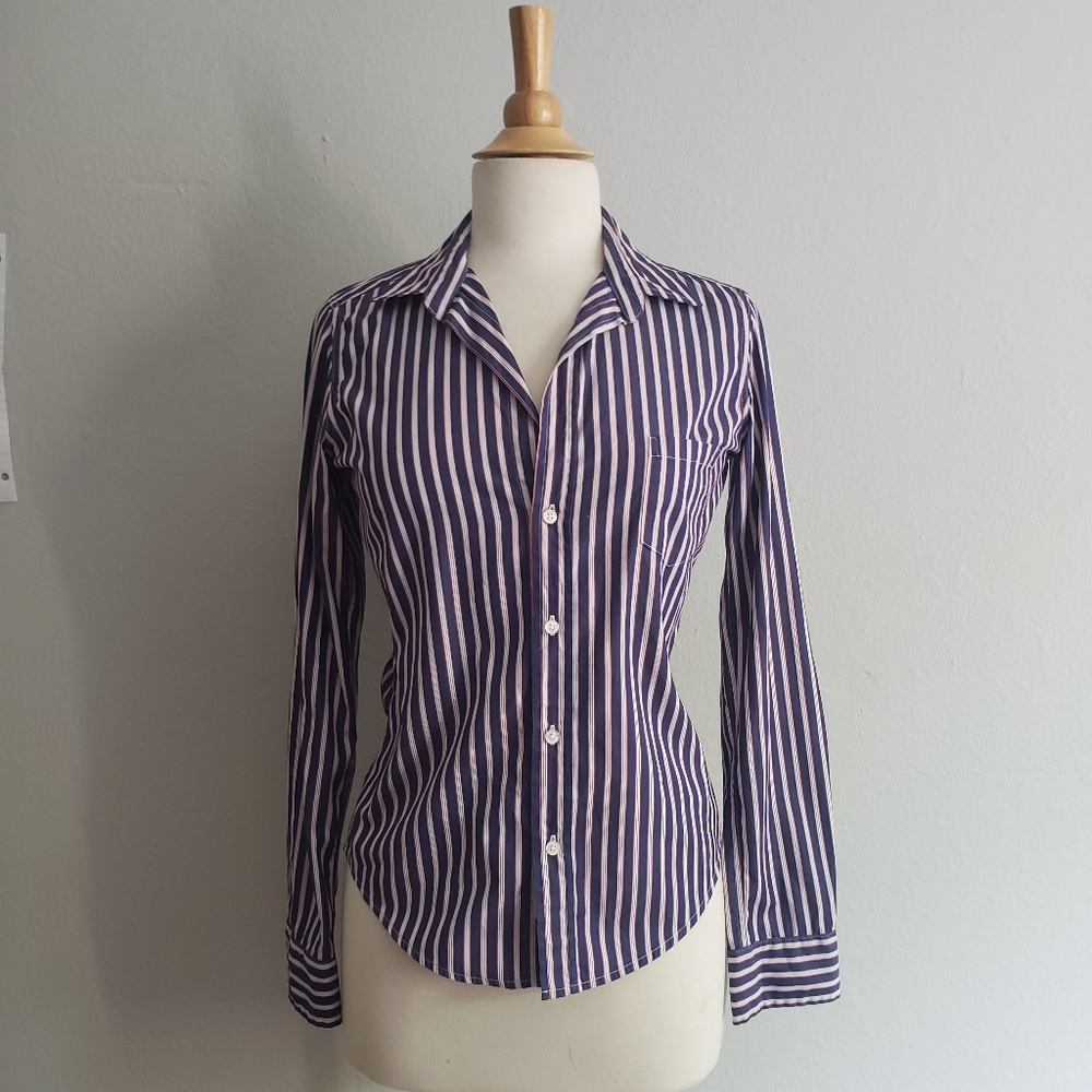 Frank and Eileen Barry Striped Blouse